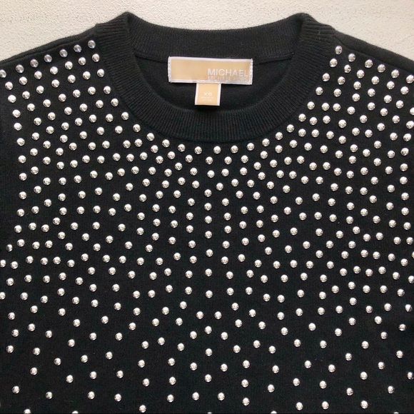 Michael Kors Studded Long Sleeve Sweater Dress - Picture 5 of 8